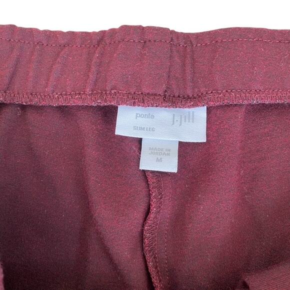 J. Jill Maroon Slim Leg Ponte Pants - Size Medium - Picture 5 of 5